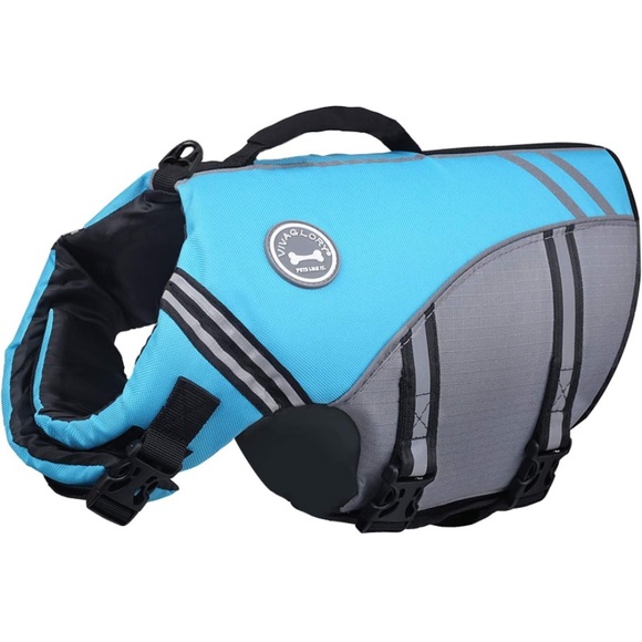 VIVAGLORY Dog Life Jacket with Adjustable & Durable, Extra Flotation - Picture 1 of 10